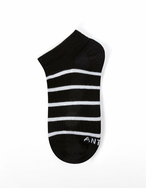 Load image into Gallery viewer, ANT21T Athletic Ankle Socks Low Cut Gray White Black Blue 4 Pairs
