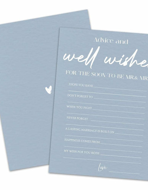 Load image into Gallery viewer, MBYHP Bridal Shower Games 30 Pcs Blue Wedding Cards Color A03 Size A03
