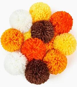 Load image into Gallery viewer, Hahafelt 60 Pcs Yarn Pom Poms 2.5'' Bright Colorful Bulk Crafts
