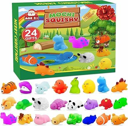 Load image into Gallery viewer, Govetom 2025 Christmas Advent Calendar 24 Days Multi-color Mochi Squishy Toys
