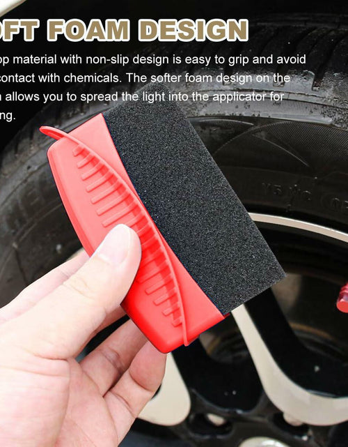 Load image into Gallery viewer, Ohleats Tire Dressing Applicator Pad with Lid Reusable Foam Red 1pcs
