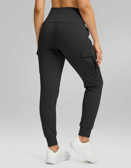 Load image into Gallery viewer, SANTINY Women Fleece Lined Cargo Joggers Waterproof Black Size L
