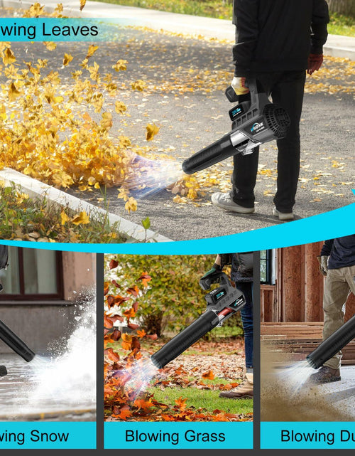 Load image into Gallery viewer, WHATOOK Cordless Leaf Blower 20V 4.0Ah Brushless Motor 2 Batteries Grey
