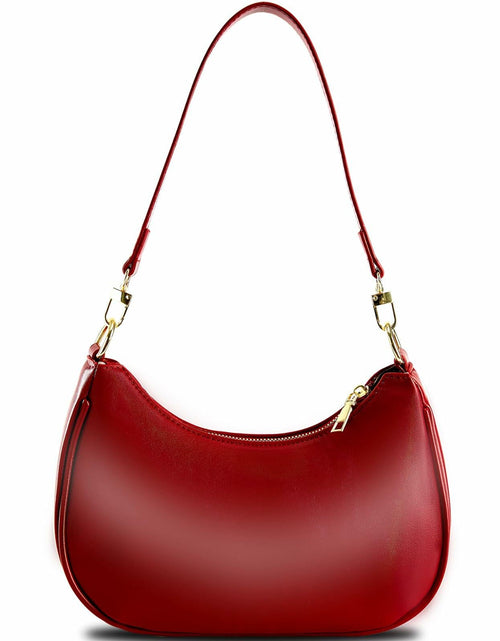 Load image into Gallery viewer, KUNZHAN Leather Shoulder Bag Women Hobo Tote Mini Clutch Purse Red
