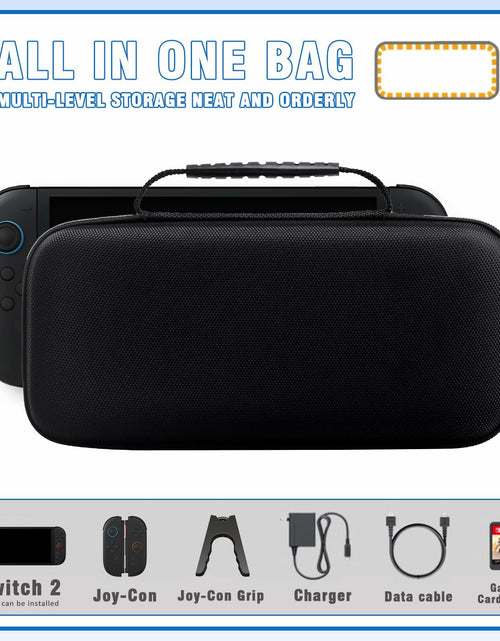 Load image into Gallery viewer, VGBUS Hard Carrying Case for Nintendo Switch 2 2025 Black Nylon Pockets
