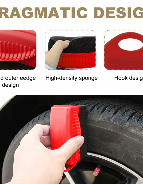 Load image into Gallery viewer, Ohleats Tire Dressing Applicator Pad with Lid Reusable Foam Red 1pcs
