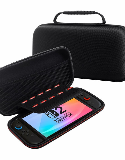 Load image into Gallery viewer, VGBUS Hard Carrying Case for Nintendo Switch 2 2025 Black Nylon Pockets
