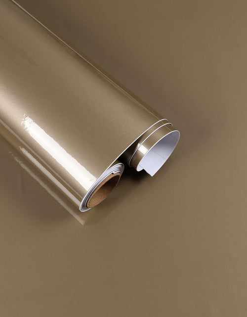 Load image into Gallery viewer, FANCYEASY Glossy Gold Brown Contact Paper 15.7x118in Waterproof Vinyl
