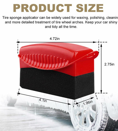 Ohleats Tire Dressing Applicator Pad with Lid Reusable Foam Red 1pcs