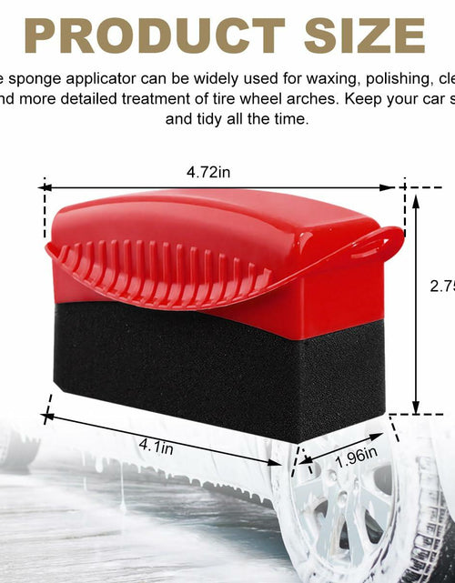 Load image into Gallery viewer, Ohleats Tire Dressing Applicator Pad with Lid Reusable Foam Red 1pcs
