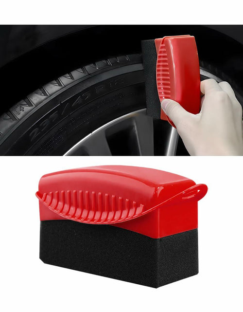 Load image into Gallery viewer, Ohleats Tire Dressing Applicator Pad with Lid Reusable Foam Red 1pcs
