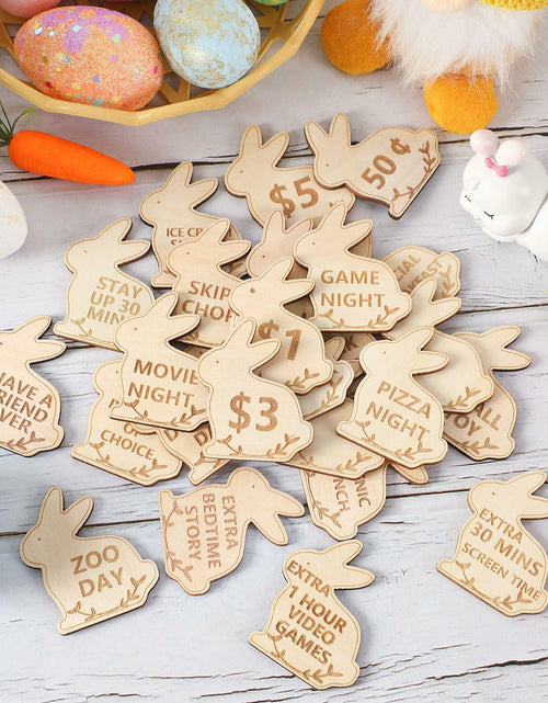 Load image into Gallery viewer, CypherX Halloween Wood Craft Tokens for Kids, 30 Pieces, DIY Activity &amp; Rewards
