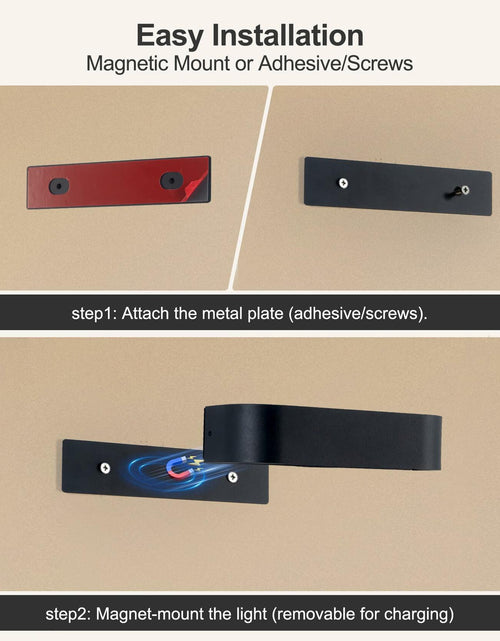 Load image into Gallery viewer, KwatTsz 2Pcs RGB Wall Light with Remote, 12 Colors, 6000mAh Wireless
