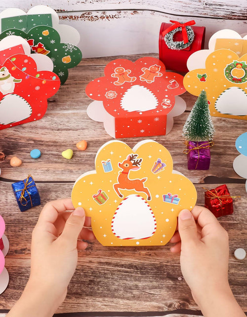 Load image into Gallery viewer, Hxezoc 24 Pcs DIY Christmas Advent Calendar Boxes Dog Paw Xmas Decoration
