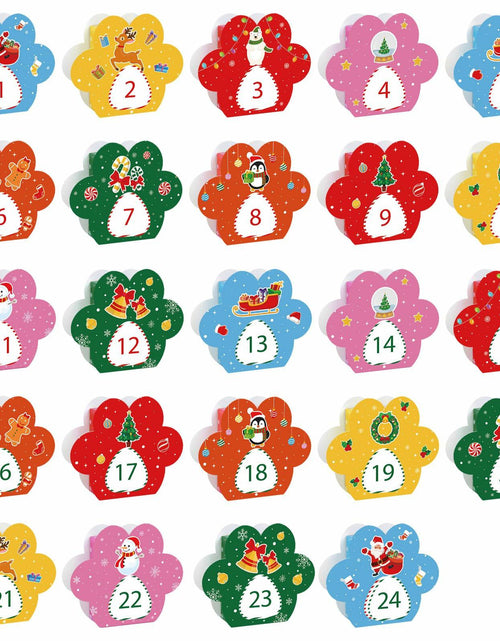 Load image into Gallery viewer, Hxezoc 24 Pcs DIY Christmas Advent Calendar Boxes Dog Paw Xmas Decoration
