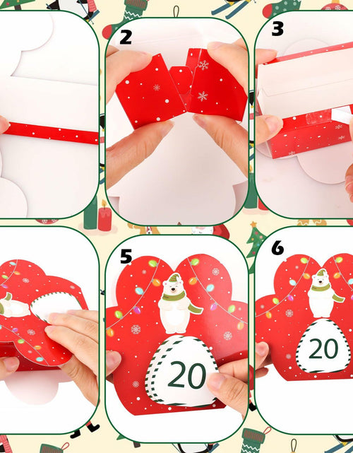 Load image into Gallery viewer, Hxezoc 24 Pcs DIY Christmas Advent Calendar Boxes Dog Paw Xmas Decoration
