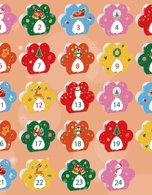 Load image into Gallery viewer, Hxezoc 24 Pcs DIY Christmas Advent Calendar Boxes Dog Paw Xmas Decoration
