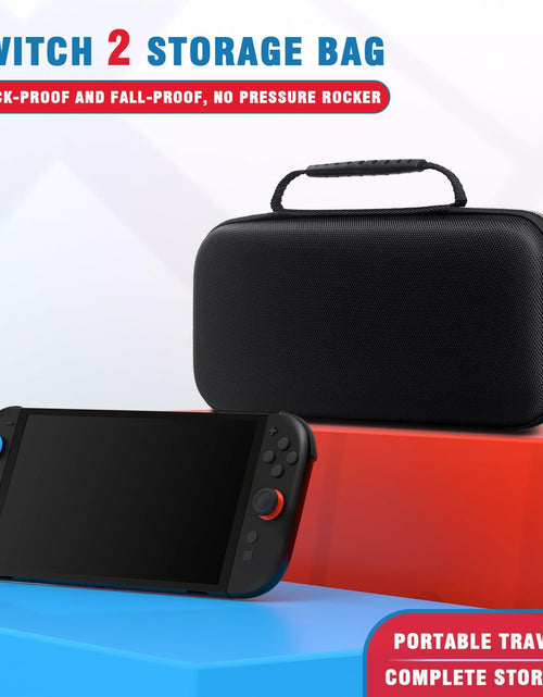 Load image into Gallery viewer, VGBUS Hard Carrying Case for Nintendo Switch 2 2025 Black Nylon Pockets
