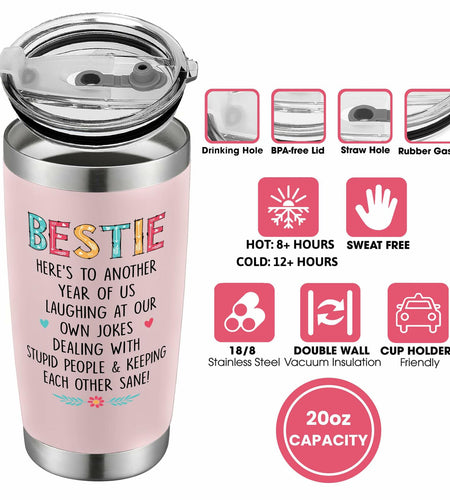 GINGULMINA Birthday Gifts for Women Friends 16 Oz Can Glass Friend 09