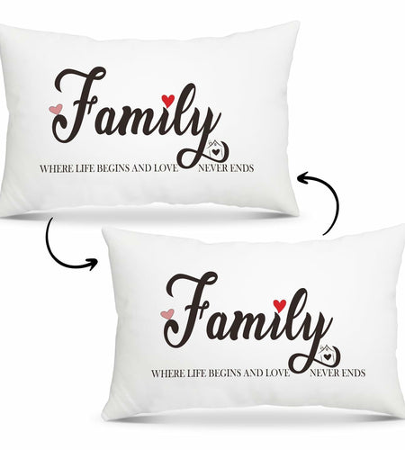 Fihjm Family Throw Pillow Cover 12x20 Beige Farmhouse Home Decor 24 Pack