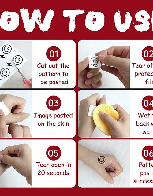 Load image into Gallery viewer, Halloween Scary Glitter Freckles 6 Pcs Scars Stitches Face Tattoo Sparkle
