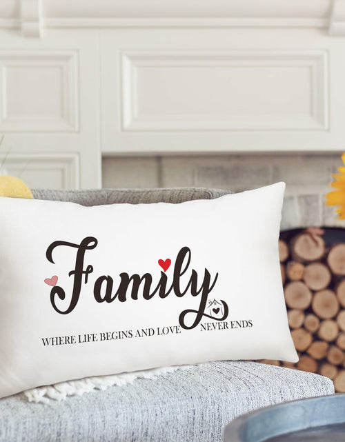 Load image into Gallery viewer, Fihjm Family Throw Pillow Cover 12x20 Beige Farmhouse Home Decor 24 Pack
