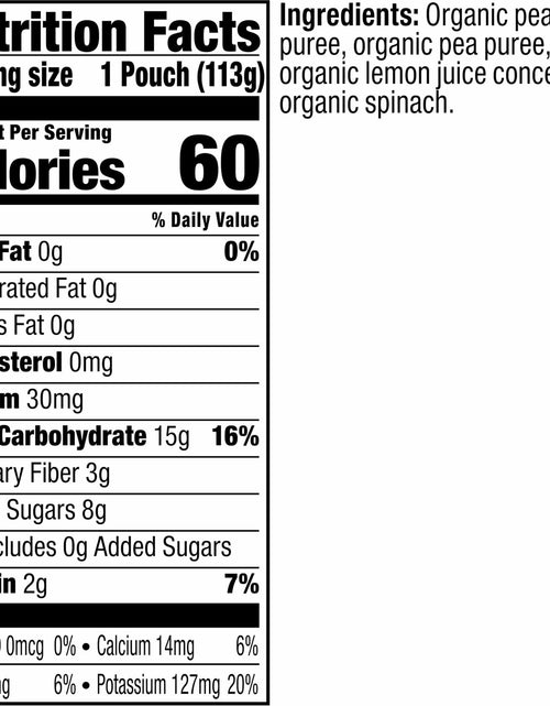 Load image into Gallery viewer, Plum Organics Stage 2 Baby Food Pear Pea Spinach 4oz Pouch Organic
