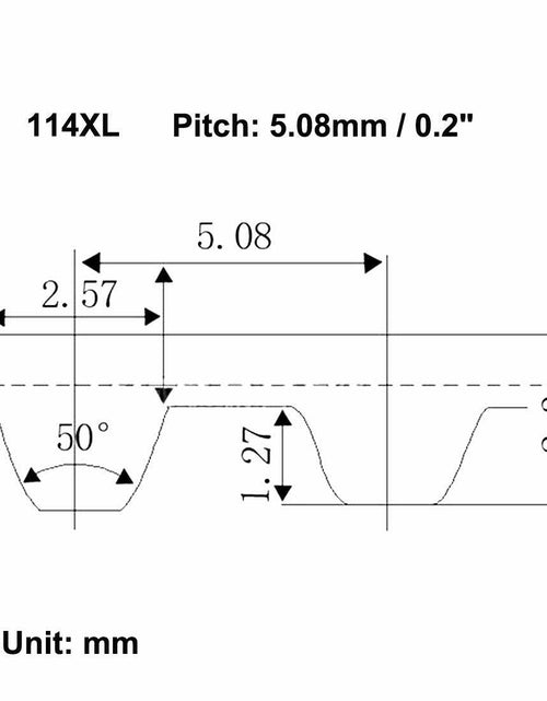 Load image into Gallery viewer, uxcell 114XL Rubber Timing Belt Synchronous Closed Loop 10mm Width
