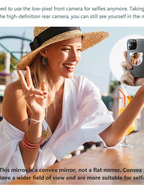 Load image into Gallery viewer, QxbBox Magnetic Selfie Mirror for Back Camera Compatible with Magsafe Case White
