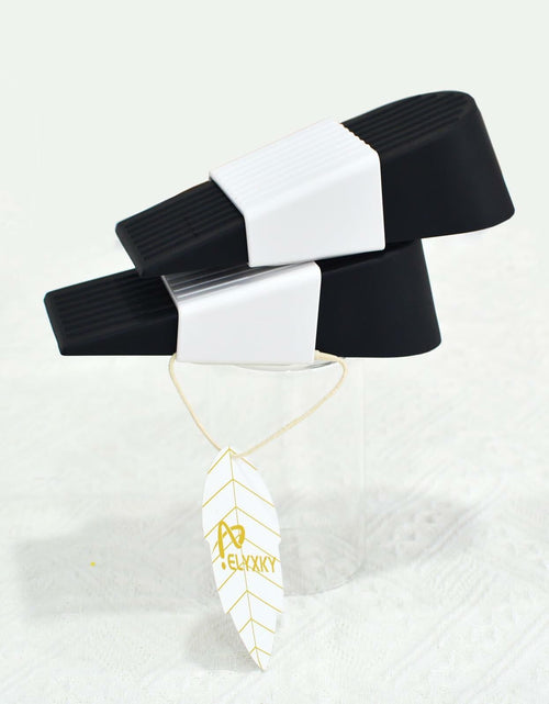 Load image into Gallery viewer, ELYXKY Rubber Door Stopper King-Size 2PCS Heavy-Duty Non-Slip Black
