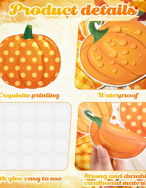 Load image into Gallery viewer, Cholemy 90 Pcs Pumpkin Cutouts Thanksgiving Fall Colorful Paper Decor
