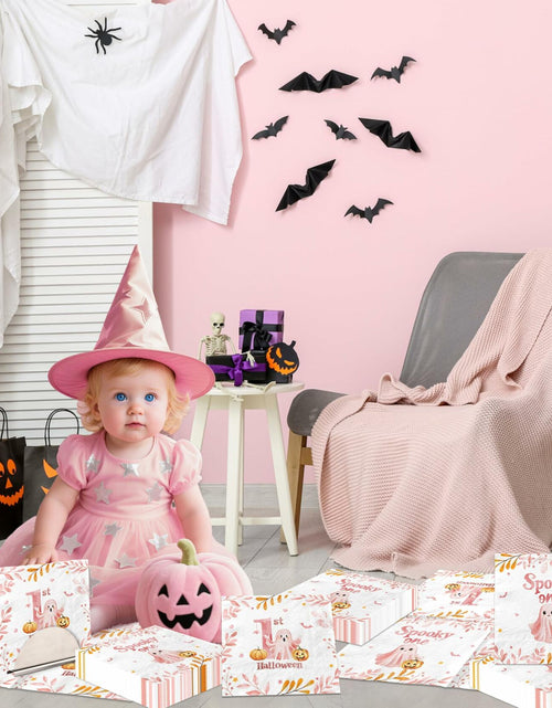 Load image into Gallery viewer, GREHUMOR Spooky One Birthday Napkin Pink Halloween Girl 1st Birthday
