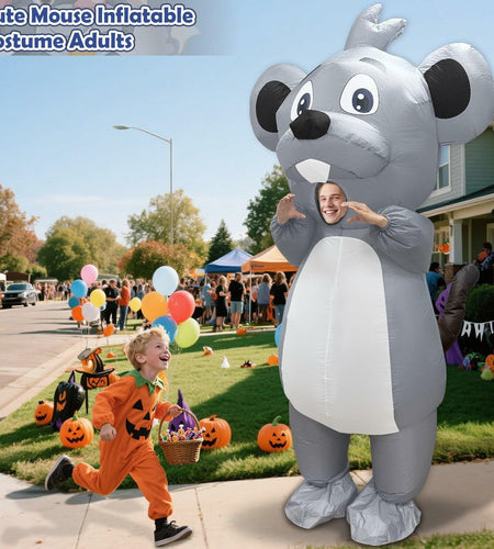 Camlinbo Inflatable Adult Blow Up Rat Costume Body Suit Multicolor One Size
