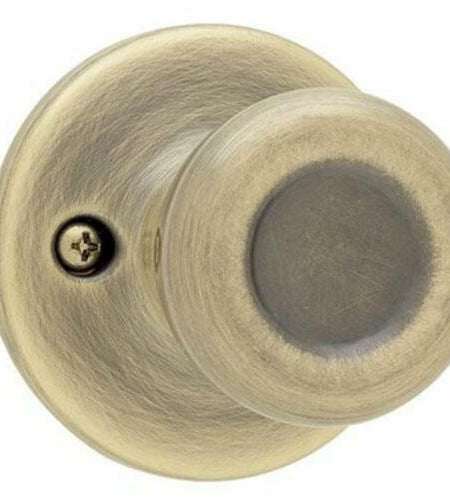 Kwikset 94880-364 Tylo Dummy Knob Set Antique Brass Pull Only 2-19/32in