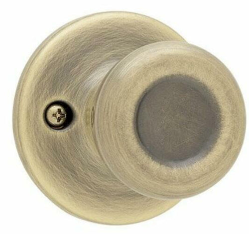 Load image into Gallery viewer, Kwikset 94880-364 Tylo Dummy Knob Set Antique Brass Pull Only 2-19/32in
