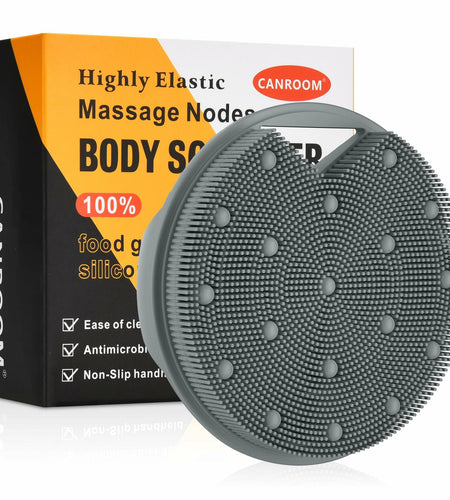 Canroom Silicone Body Scrubber for Men Women - Anti Zinc Infused-Exfoliating