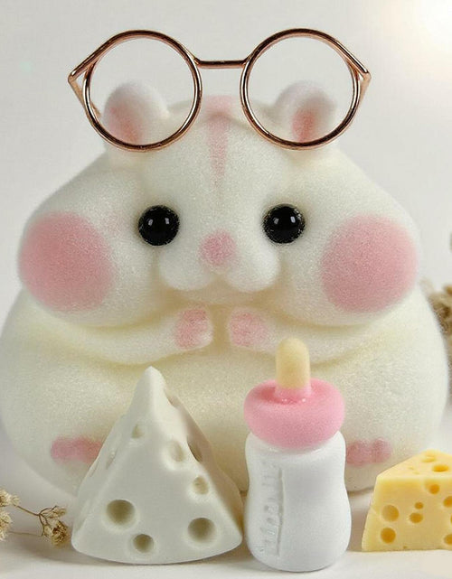 Load image into Gallery viewer, Generic Handmade Taba Squishy Hamster Toy Soft Silicone Mochi White
