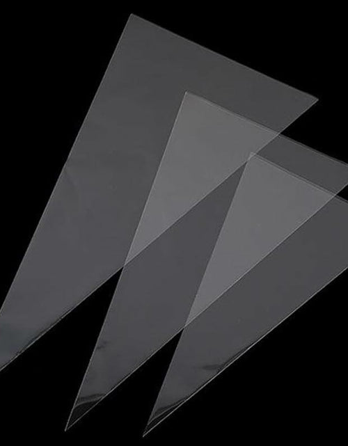 Load image into Gallery viewer, Muyindo Clear Cello Triangle Bags 6x12 Inch 100 Pieces with Color Twist Ties
