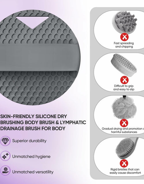 Load image into Gallery viewer, Canroom Silicone Body Scrubber for Men Women - Anti Zinc Infused-Exfoliating
