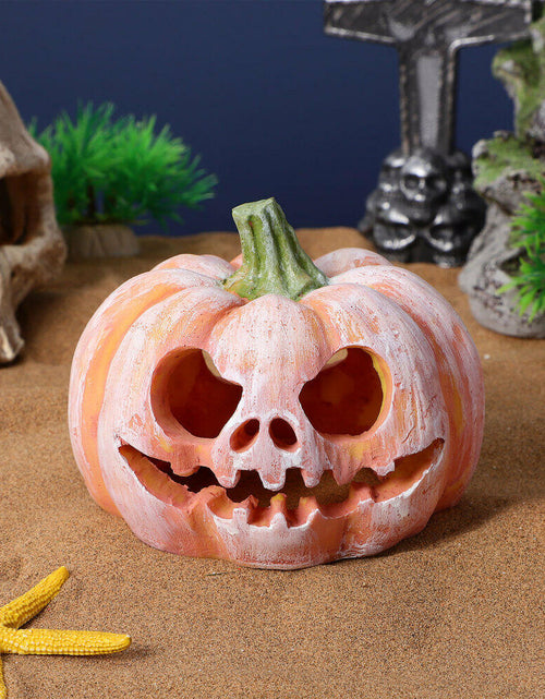 Load image into Gallery viewer, Pumpkin Shaped Fish Hideout House Tank Decor Aquarium Fish Tank Decoration
