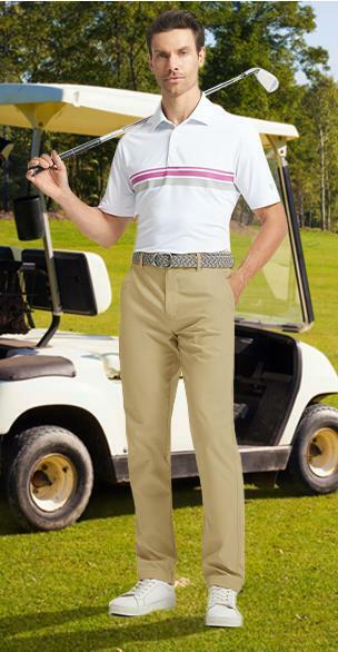 Load image into Gallery viewer, M MAELREG Golf Pants Men Slim Fit Dry Fit Stretch Light Khaki Size 34W x 34L
