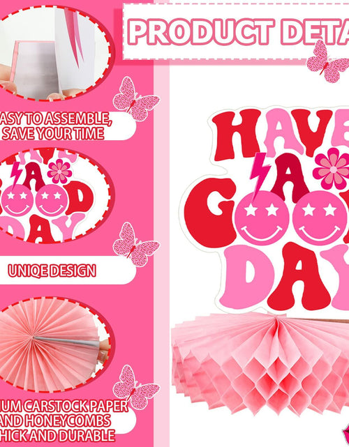 Load image into Gallery viewer, Sinmoe 9pcs Hot Pink Preppy Honeycomb Table Centerpiece Party Decor

