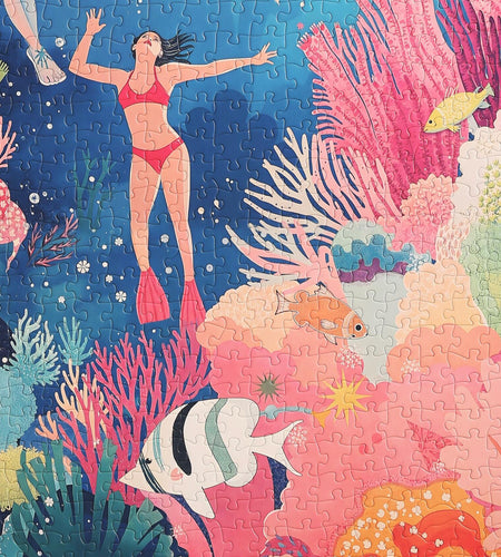 Graphinee 1000pcs Undersea World Jigsaw Puzzle Colorful Animals Paper