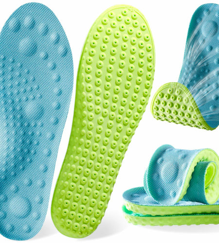 MARRDO 4D Cloud Soles Insoles Soft Shock Arch Support Blue Men 10-11 Women 11.5