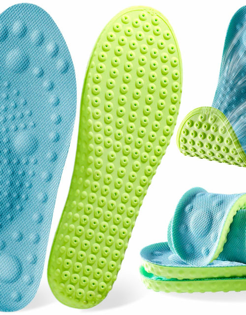 Load image into Gallery viewer, MARRDO 4D Cloud Soles Insoles Soft Shock Arch Support Blue Men 10-11 Women 11.5
