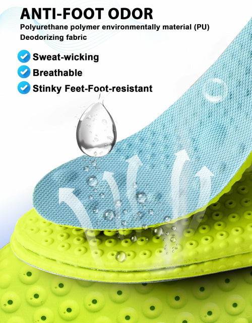 Load image into Gallery viewer, MARRDO 4D Cloud Soles Insoles Soft Shock Arch Support Blue Men 10-11 Women 11.5
