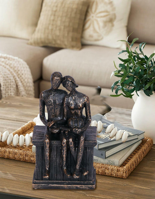 Load image into Gallery viewer, PUHOZN Iron Swing Couple Sculpture Wedding Love Statue Copper Classic Size
