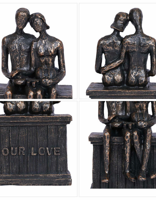 Load image into Gallery viewer, PUHOZN Iron Swing Couple Sculpture Wedding Love Statue Copper Classic Size
