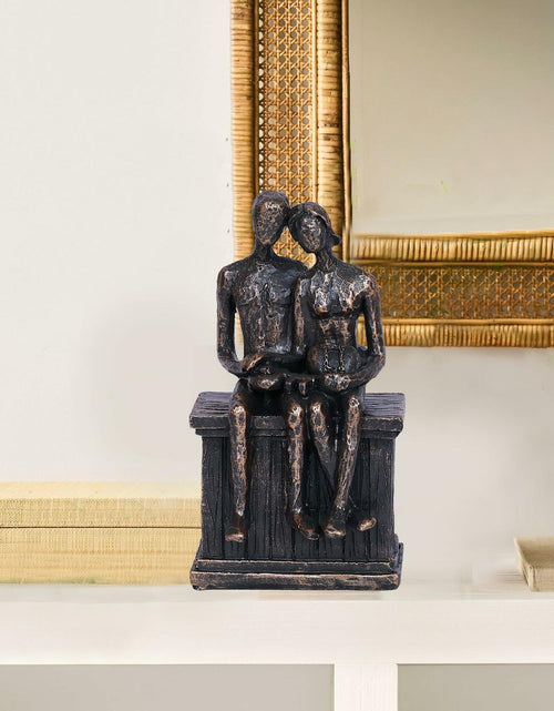 Load image into Gallery viewer, PUHOZN Iron Swing Couple Sculpture Wedding Love Statue Copper Classic Size
