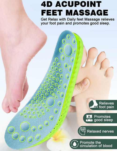 Load image into Gallery viewer, MARRDO 4D Cloud Soles Insoles Soft Shock Arch Support Blue Men 10-11 Women 11.5
